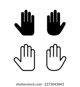 Hand icon vector illustration. hand sign and symbol. hand gesture
