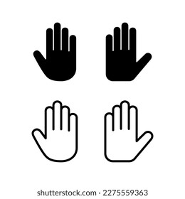 Hand icon vector illustration. hand sign and symbol. hand gesture