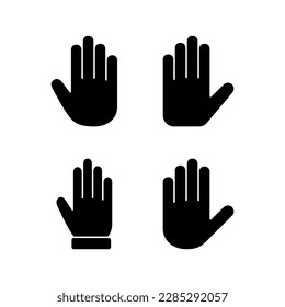 Ilustración vectorial de icono de mano. símbolo y signo de la mano. gesto de mano