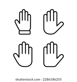 Ilustración vectorial de icono de mano. símbolo y signo de la mano. gesto de mano