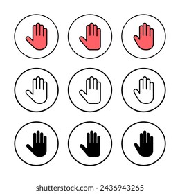 Hand icon vector illustration. hand sign and symbol. hand gesture