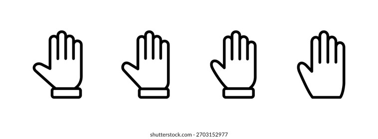 Icono de mano Ilustración vectorial. signo de mano y símbolo. gesto de mano
