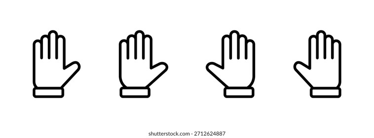 Icono de mano Ilustración vectorial. signo de mano y símbolo. gesto de mano