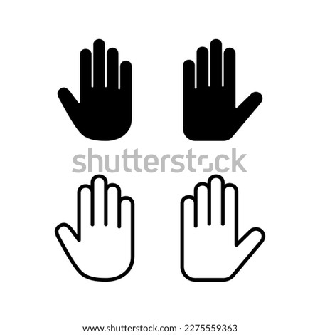 Hand icon vector illustration. hand sign and symbol. hand gesture