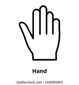 Hand icon vector isolated on white background, Hand transparent sign , line or linear sign, element design in outline style