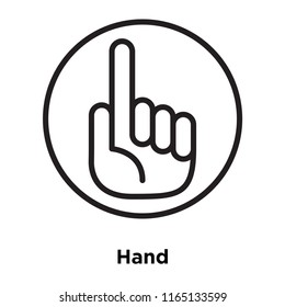 Hand icon vector isolated on white background, Hand transparent sign , linear sport symbols