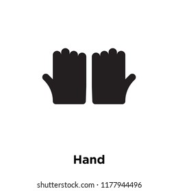 Hand icon vector isolated on white background, logo concept of Hand sign on transparent background, filled black symbol