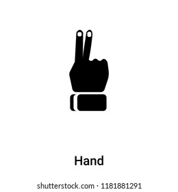 Hand icon vector isolated on white background, logo concept of Hand sign on transparent background, filled black symbol