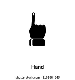 Hand icon vector isolated on white background, logo concept of Hand sign on transparent background, filled black symbol