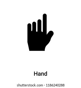 Hand icon vector isolated on white background, logo concept of Hand sign on transparent background, filled black symbol