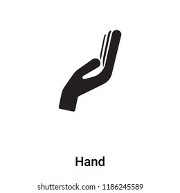 Hand icon vector isolated on white background, logo concept of Hand sign on transparent background, filled black symbol