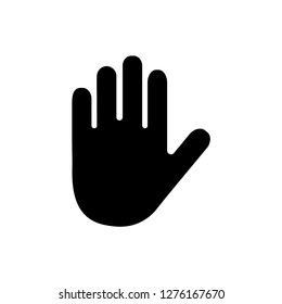 Hand icon vector isolated on white background