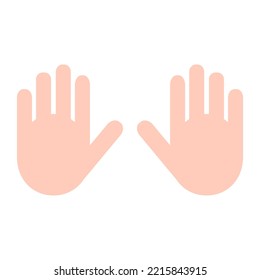 Hand icon vector isolated on white background
