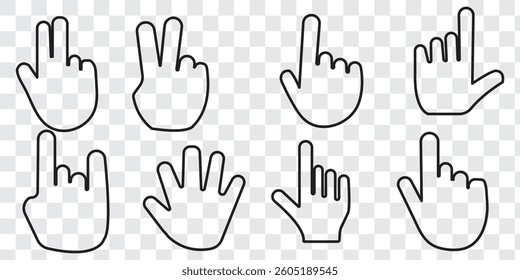 Hand icon vector isolated on white background. Hand gesture. hand stop