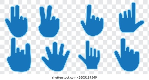 Hand icon vector isolated on white background. Hand gesture. hand stop