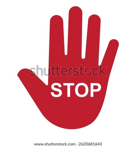 Hand icon vector isolated on white background. Hand gesture. hand stop . 