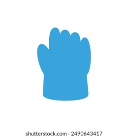 hand icon vector or logo illustration glyph blue color style	