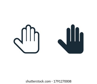 Diseño de ilustraciones de plantillas de logotipo de vectores de iconos de mano