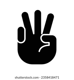 Hand icon vector on trendy design