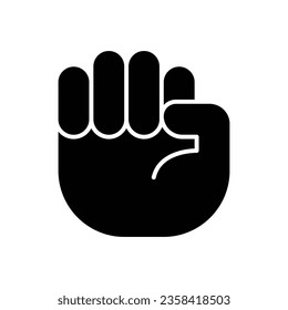 Hand-Symbol-Vektorgrafik auf trendigem Design