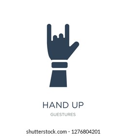 hand up icon vector on white background, hand up trendy filled icons from Guestures collection, hand up vector illustration