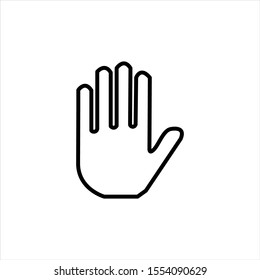 hand icon vector on white background editable for eps10