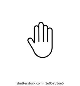 Hand icon vector outline style