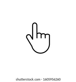 Hand icon vector outline style