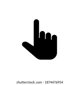 Vector de icono de mano. icono del vector de mano, palma