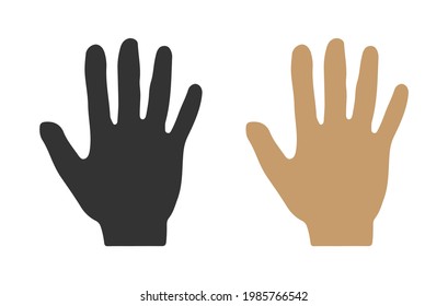Hand icon vector. hand vector icon, palm