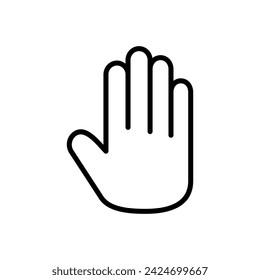 Hand icon vector. hand vector icon, palm