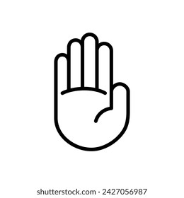 Hand icon vector. hand vector icon, palm