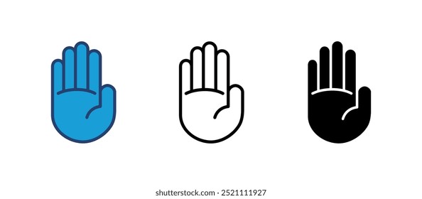 Hand icon vector. hand vector icon, palm