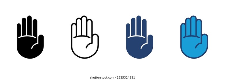 Hand-Symbol, Vektor. Hand, Vektorsymbol, Handfläche