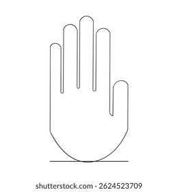 Hand icon hand vector icon palm clicks continuous line single