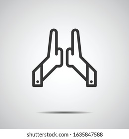 Hand Icon vector , People teamwork together