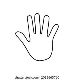 hand icon vector, pictogram isolated on white, pixel perfect symbol illustration