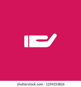 hand icon vector. hand sign on pink background. hand icon for web and app