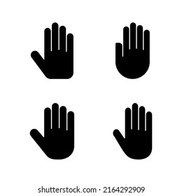Vector de icono de mano. símbolo y signo de la mano. palma