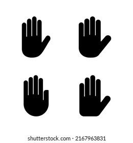 Hand-Symbol-Vektorgrafik. Handzeichen und Symbol. Palme
