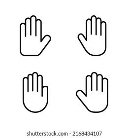 Hand icon vector. hand sign and symbol. palm