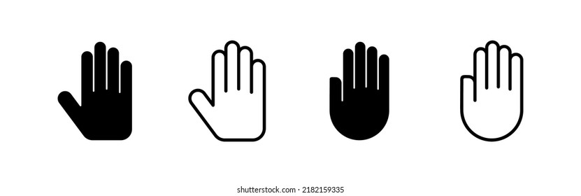 Hand icon vector. hand sign and symbol. palm