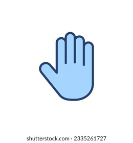 Hand icon vector. hand sign and symbol. palm