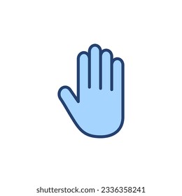 Hand icon vector. hand sign and symbol. palm