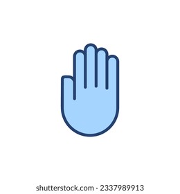 Hand icon vector. hand sign and symbol. palm