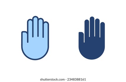 Hand icon vector. hand sign and symbol. palm