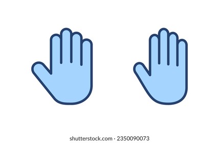 Vector de icono de mano. símbolo y signo de la mano. palma