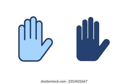 Hand icon vector. hand sign and symbol. palm