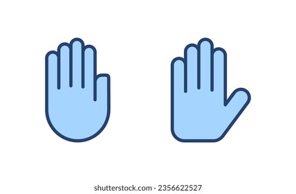 Hand icon vector. hand sign and symbol. palm