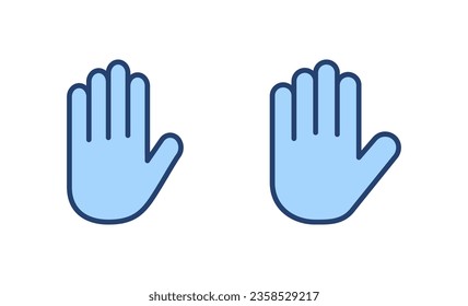 Vector de icono de mano. símbolo y signo de la mano. palma